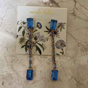 ✔️Nicola Bathie x Antonio Melanie blue statement earrings